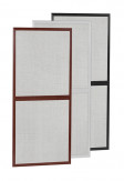 Aluminiowe drzwi moskitierowe na zawiasach w kolorze białym brązowym lub antracytowym