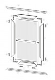  Koloru profilu aluminiowego do drzwi moskitierowych przesuwnych: złoty dąb oraz orzech