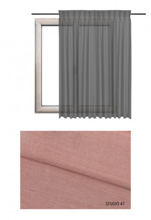 Zasłona transparentna na haczykach microfleks o różowym odcieniu (S47) z kolekcji STUDIO na wymiar.