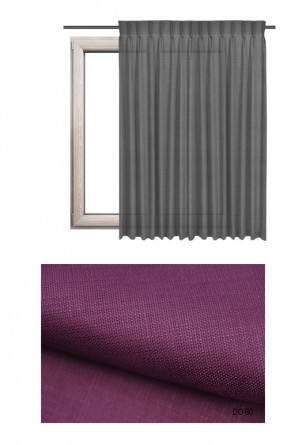 Zasłona na haczykach microfleks w tkaninie o fioletowym odcieniu (DO60) z kolekcji DOMOWA OSTOJA na wymiar.