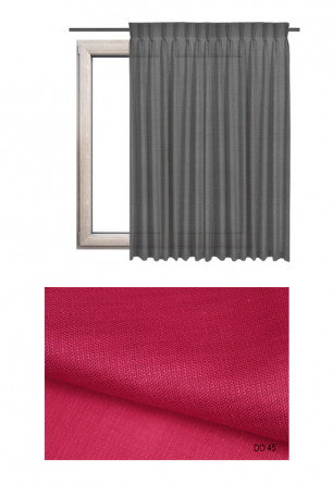 Zasłona na haczykach microfleks w tkaninie o różowym odcieniu (DO45) z kolekcji DOMOWA OSTOJA na wymiar.