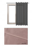 Zasłona na kołach w tkaninie o fioletowym odcieniu (W61) z kolekcji WELUR na wymiar.