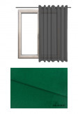 Zasłona na kołach w tkaninie o zielonym odcieniu (W39) z kolekcji WELUR na wymiar.