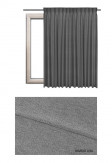 Zasłona na haczykach microfleks w tkaninie o szarym odcieniu (D94) z kolekcji DIMOUT na wymiar.