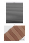 Roleta plisowana na wymiar w brązowym odcieniu kolorystycznym - tkania ODA 1-791