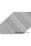 Szara tkanina, 100% zaciemniająca z białą powłoką od strony szyby odbijającą promienie słoneczne OLIMPIA BO 3-732