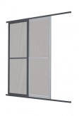 Aluminiowe drzwi moskitierowe przesuwne w kolorze białym brązowym lub antracytowym
